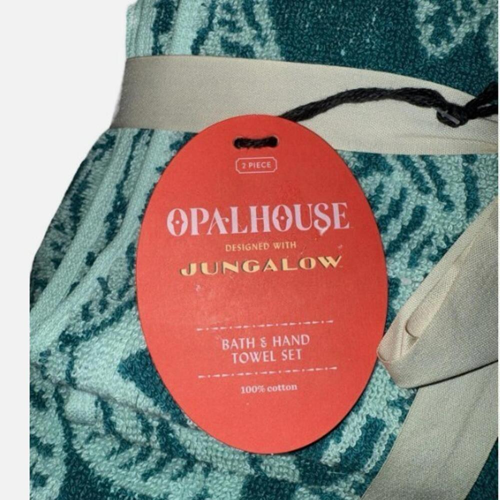 Paradise Bath & Hand Towel Set Green - Opalhouse Double Pack (4pc Total) - Picture 3 of 4